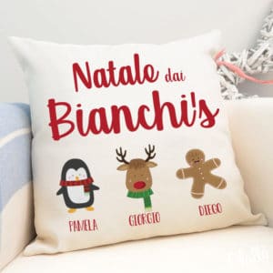 Cuscino natale da cognome + nomi