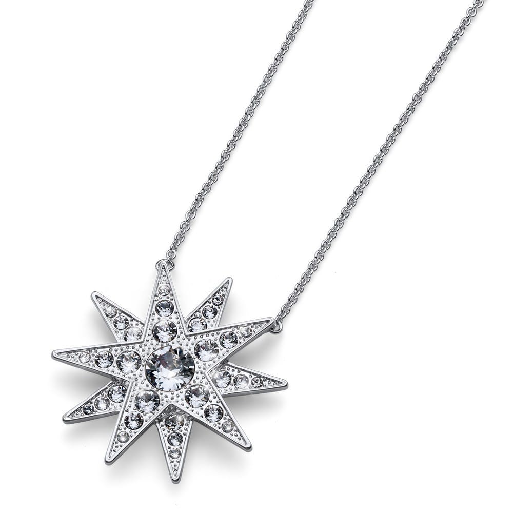 Idee Regalo Swarovski Natale.Collana Con Pendente Stella Di Neve Con Cristalli Swarovski Oliver Weber Regalo Natale Per Lei Olalla
