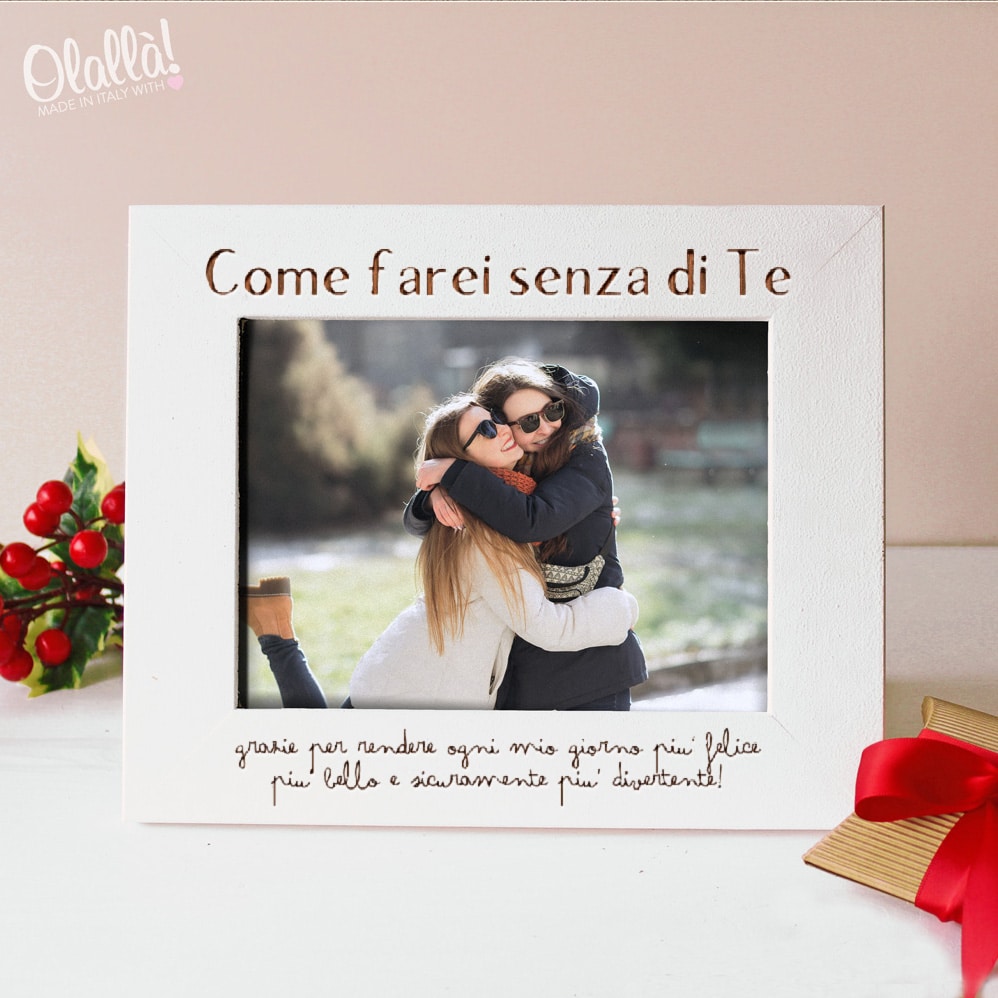 Cornice In Legno Personalizzata Con Dedica Idea Regalo Migliore Amica Olalla