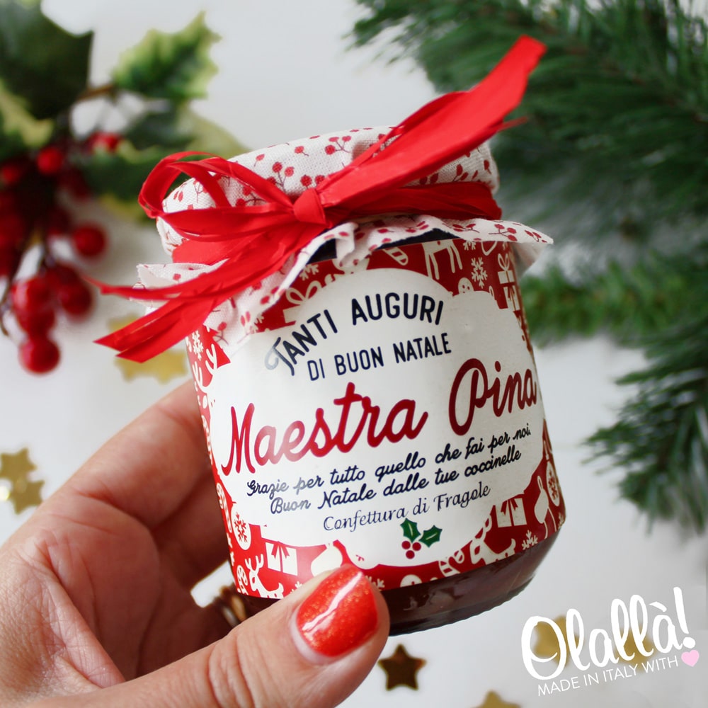 Regali Natale Aziendali.Vasetti Di Confettura O Marmellata Con Etichetta Personalizzata Idea Regalo Natale Olalla