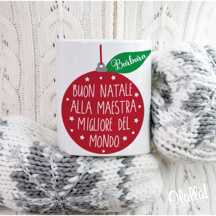 Tazza personalizzata per Maestre - Idea regalo per Natale