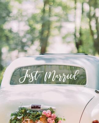 Adesivo-Auto-Scritta-Just-Married