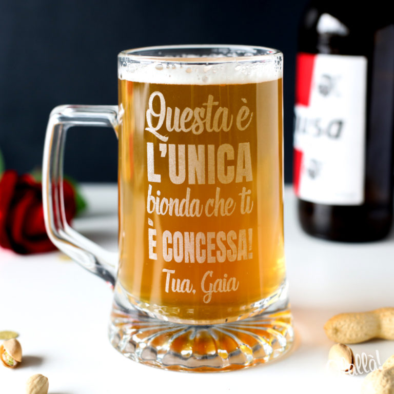Boccale da Birra Personalizzato &quot;Questa è l'Unica Bionda che ti è
