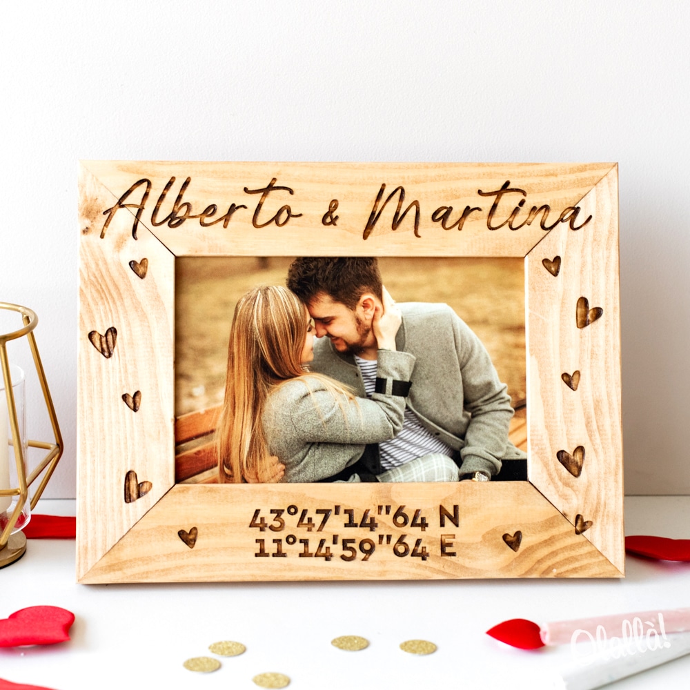 Idea Regalo Amore San Valentino Tazza Portapenne Cornice Personalizzabile