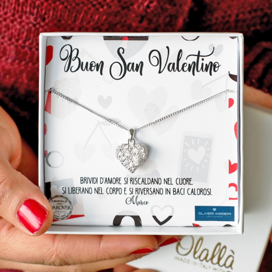 Gioiello con Cristalli Swarovski® Oliver Weber e Decoro Tema Amore - Idea  Regalo per San Valentino