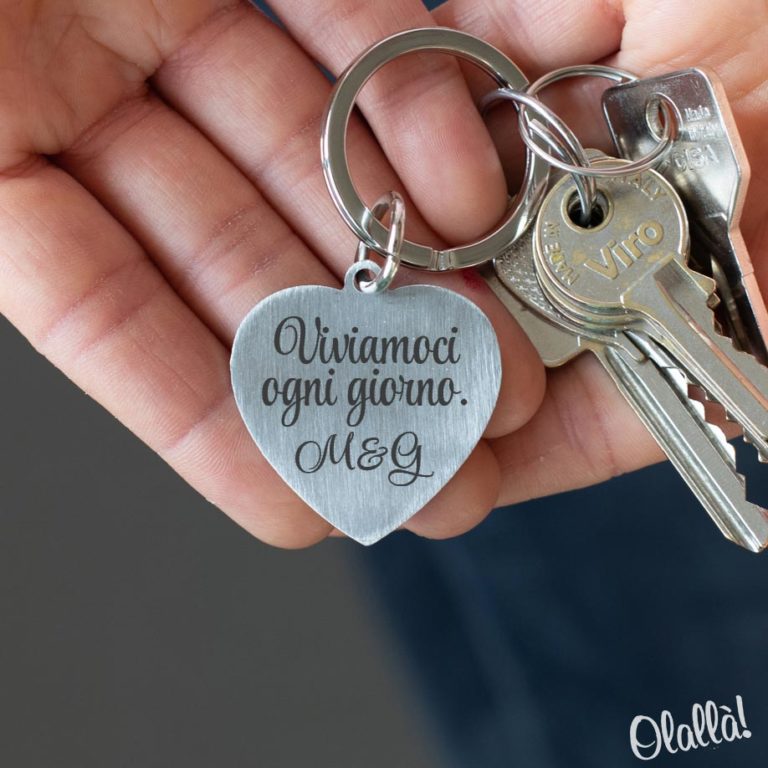 LONYOO Carino San Valentino Coppie Gatto Portachiavi In Acciaio Inox Gattino Portachiavi Regali Per Donna Ragazza Auto Chiave Borsa (Argento Placcato