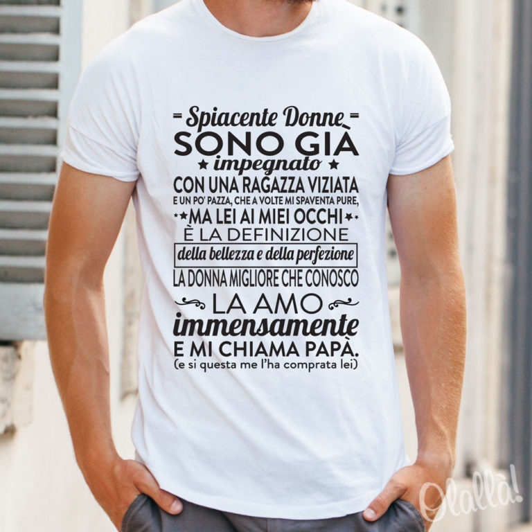 Maglietta Personalizzata ‘Papà’ Con Nome – 100% Cotone – Regalo Originale Per Festa Del Papà, Compleanno O Ricorrenze Speciali