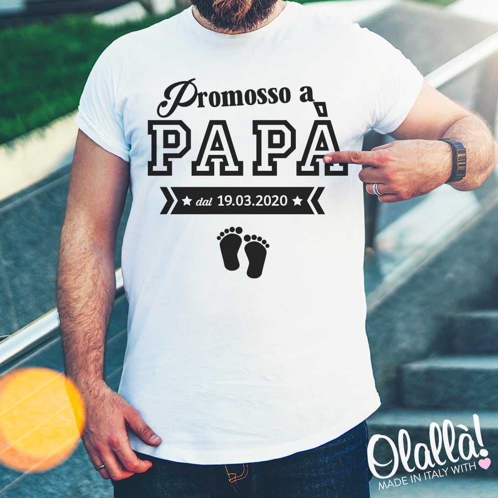 STAMPATEK T-Shirt Maglietta Festa del papà Personalizzata con Nome Regali Personalizzati Idee Regalo Babbo Speciale Figlio Figlia Neonato Tshirt Uomo Manica Corta 