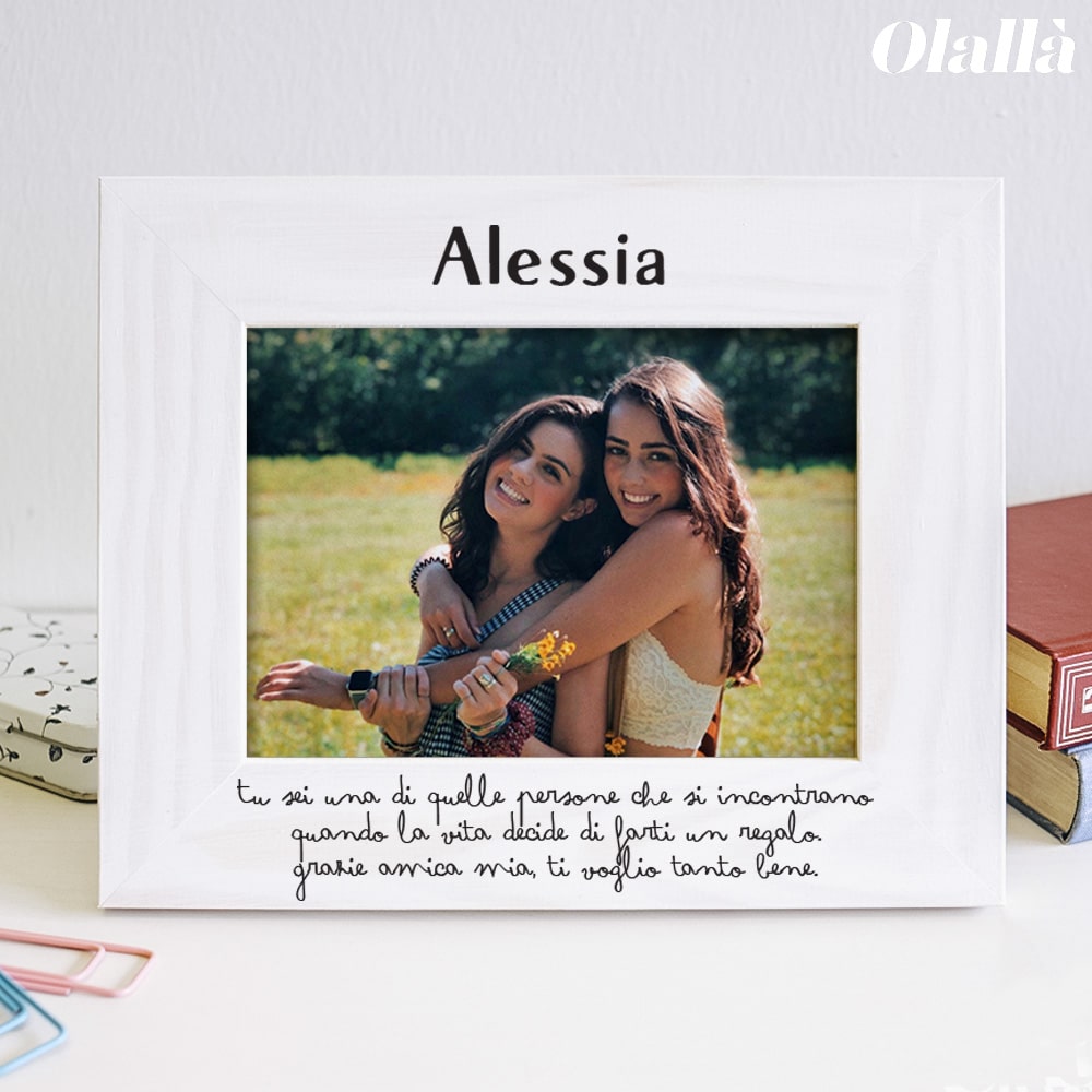 Cornice in Legno Personalizzata con Dedica - Idea Regalo Compleanno  Migliore Amica