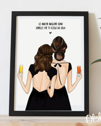 ritratto-amiche-schiena-con-dedica-personalizzato