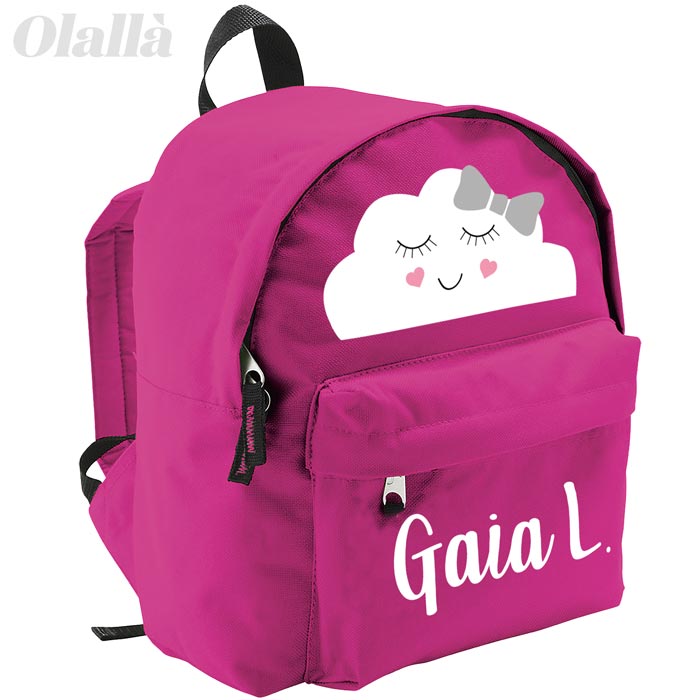 Zainetto per Scuola e Asilo Personalizzato con Nome e Nuvola - Idea Zaino  Scuola per Bambina, Back to School