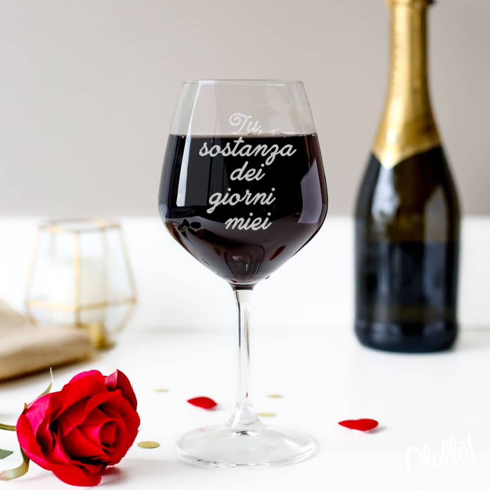 Calice da Vino Personalizzato con Frase