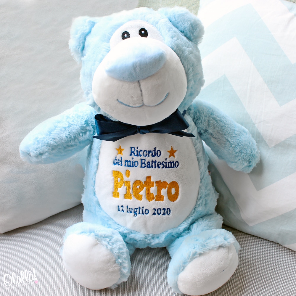 Peluche Il Ricordo del mio Battesimo Personalizzato con Nome e