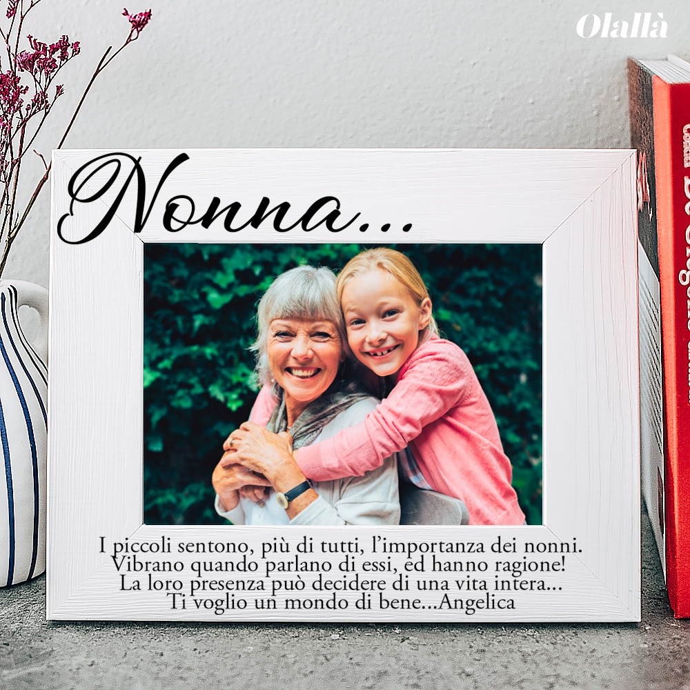 Cornice in Legno Nonna Personalizzata con Dedica - Idea Regalo