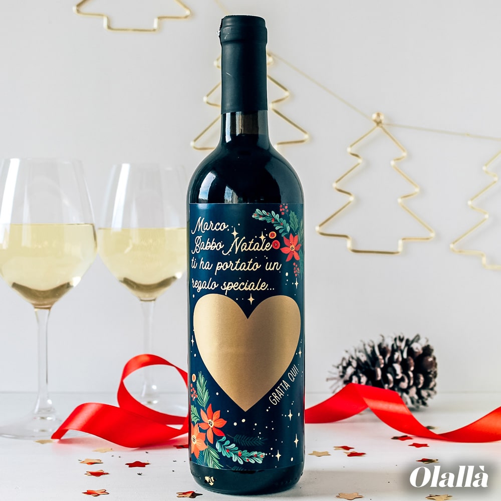 Bottiglia Gratta e Vinci Personalizzata con il tuo Messaggio Segreto -  Regalo di Natale Originale