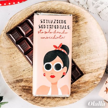 Barretta di Cioccolata Personalizzata Sto Solo Dando un'Occhiata - Buon San Faustino