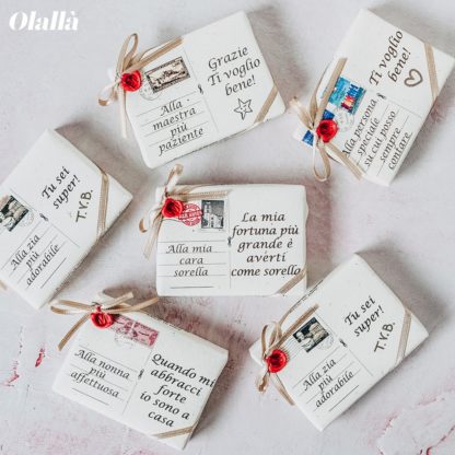 Saponetta Magnetica con Cartolina Vintage A Mia Sorella - immagine 2