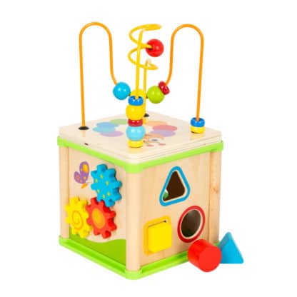 Dado in Legno Motricità con Forme, Api, Coccinelle e Farfalle - Idea Regalo Didattico Bimbi Piccoli - immagine 3