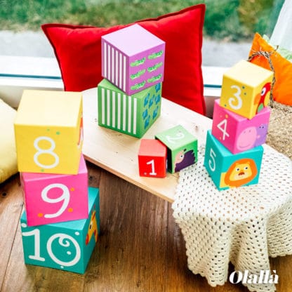 Dadi da Accatastare con Animaletti e Numeri - Idea Regalo Bimbi Piccoli - immagine 3