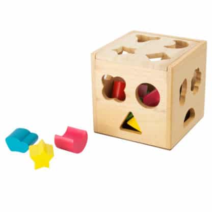 Cubo in Legno con Elementi da Incastrare - Idea Regalo Didattico Bimbi Piccoli - immagine 2