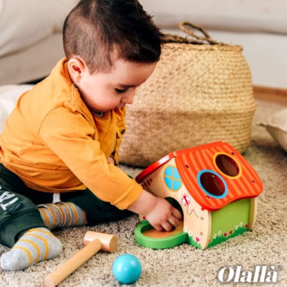 Gioco in Legno Didattico Casetta da Martellare - Regalo Bambini Piccoli