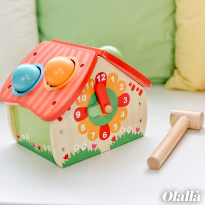 Gioco in Legno Didattico Casetta da Martellare - Regalo Bambini Piccoli - immagine 2