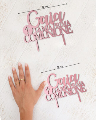 Topper Croce Oro Per Torte Battesimo E Comunione | 16 Decorazioni In Carta - Foto 10