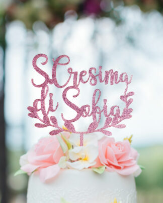 cake-topper-personalizzato-cresima-glitter-rosa