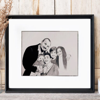 ritratto-matita-personalizzato-regalo-famiglia2