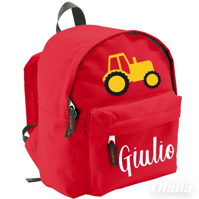 Zainetto Scuola Personalizzato con Trattore - Idea Back to School - Olalla