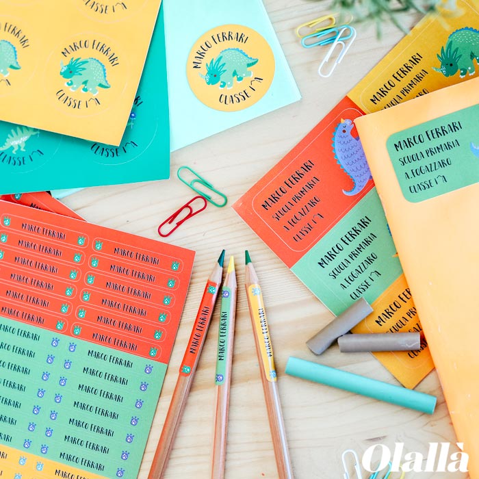 Set 6 Targhette Personalizzate Per Bambini - Cotone, Per Zaini E Borracce Asilo/Nido - Foto 3