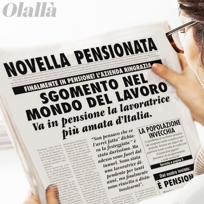 Finto Giornale Annuncio Pensione Donna Idea Regalo Divertente