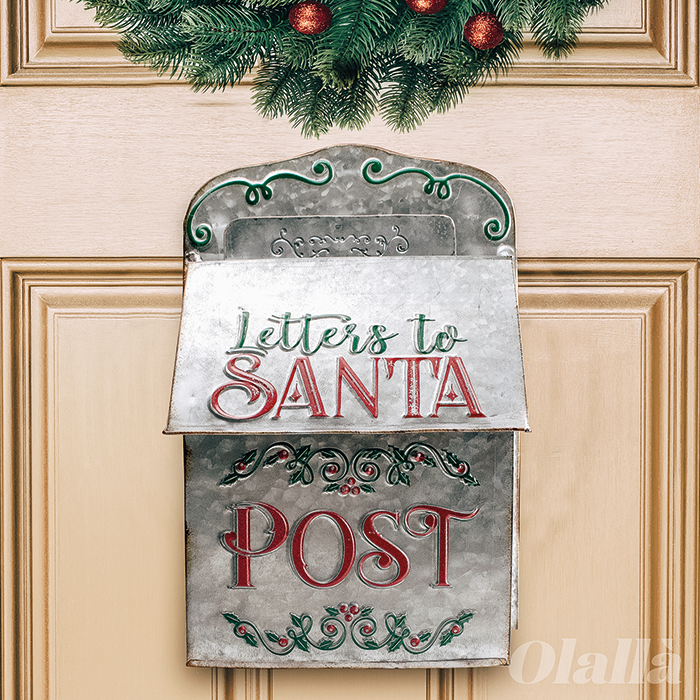 Cassetta delle Lettere per Babbo Natale in Latta da Appendere Decorazione  Natale Negozio o Casa