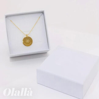 ABIsedrin Collana Personalizzata con Nome Collana con Bar E Scatola Regalo,Regalo di Compleanno Collana per Donna E Uomo 