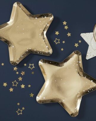 piatti-stella-dorata-decorazione-natale-feste-capodanno