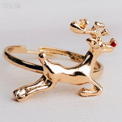 Anello con Renna Rudolph Idea Regalo Simpatica Natalizia