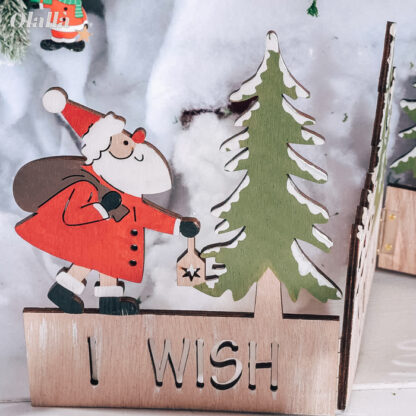 Staccionata Natalizia Con Babbo Natale Idea Decoro Casa - immagine 2