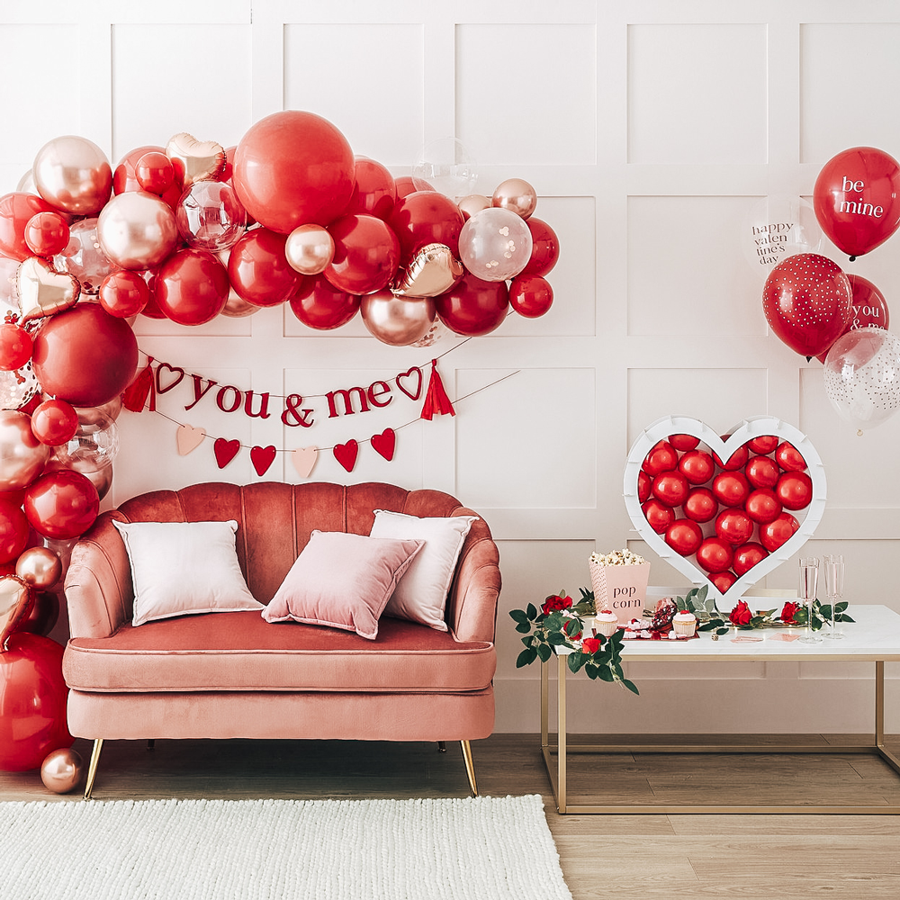 Set Palloncini Romantici Happy Valentine - Decorazione Amore per Camera,  Casa, San Valentino