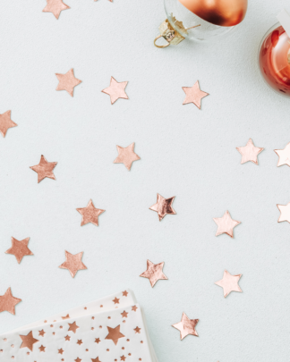 decorazioni-stelle-oro-rosa-carta-coriandoli-rose-gold