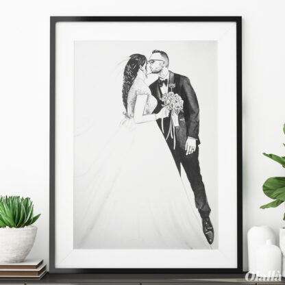 dipinto-personalizzato-coppia-anniversario-bacio