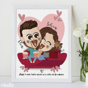 illustrazione-personalizzata-coppia-san-valentino-gatto