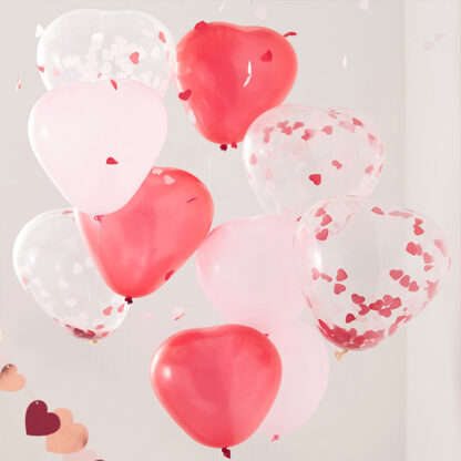 palloncini-cuore-coriandoli-decorazione-san-valentino-rosso-rosa