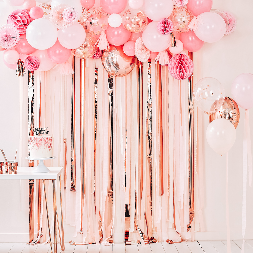 Kit di Palloncini per Compleanno Rosa e Rose Gold, Personalizzabili -  Decorazione Compleanno