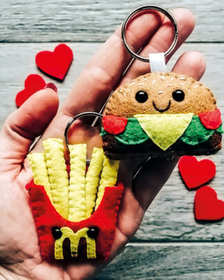 portachiavi-feltro-pupazzo-patatine-panino-regalo-personalizzato-san-valentino