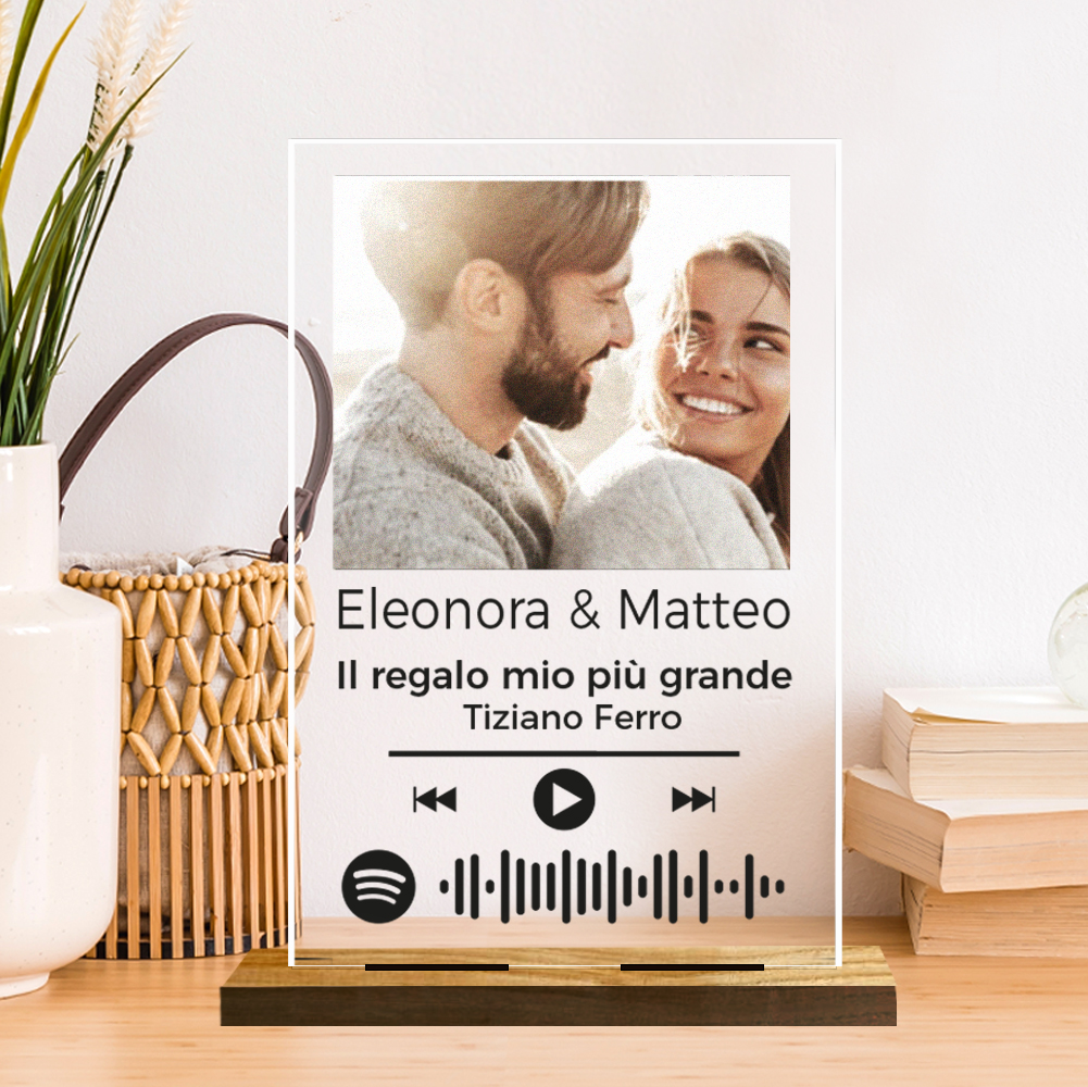 Targa Spotify Personalizzata Lampada per Plaque musicale con foto