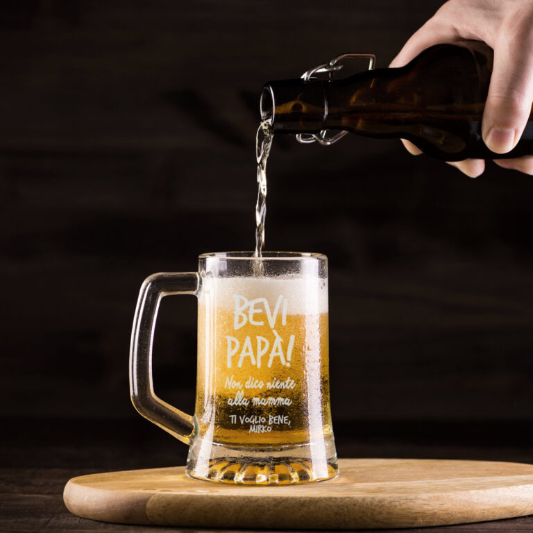 Calice Da Vino Personalizzato Per Papà - Regalo Divertente Con Frase 'Bevi Papà!' 500 Ml - Foto 4