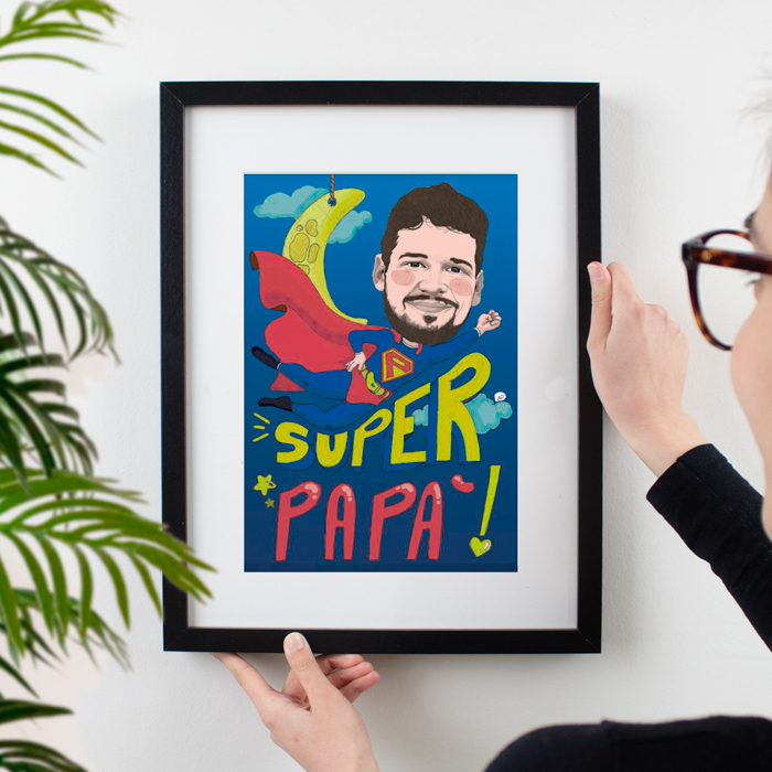 caricatura-colori-super-papa-personalizzata-foto