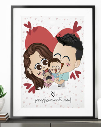 illustrazione-personalizzata-famiglia-amore-regalo