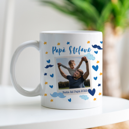 Tazza Personalizzata con Foto Stile Polaroid e Dedica – Idea Regalo per il Papà - immagine 3