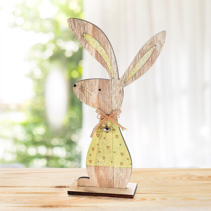 Coniglietto Pasquale con Fiocco e Campanella - Decorazione per la Casa Regalo Pasqua - immagine 4